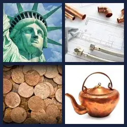 4 Pics 1 Word COPPER