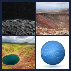 4 Pics 1 Word CRATER