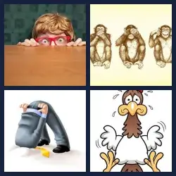 4 Pics 1 Word COWARD