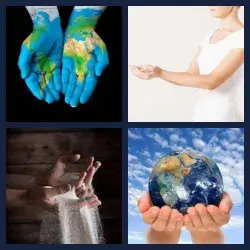 4 Pics 1 Word CUPPED