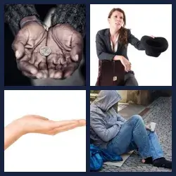 4 Pics 1 Word BEGGAR