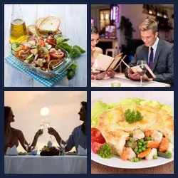 4 Pics 1 Word DINNER