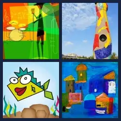 4 Pics 1 Word CUBIST