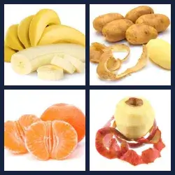 4 Pics 1 Word PEELED