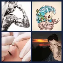 4 Pics 1 Word TATTOO