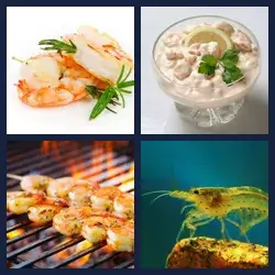 4 Pics 1 Word SHRIMP