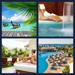 4 Pics 1 Word RESORT