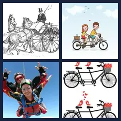 4 Pics 1 Word TANDEM
