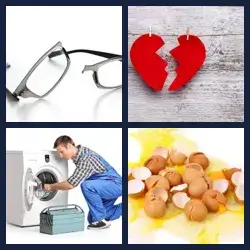 4 Pics 1 Word BROKEN
