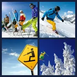 4 Pics 1 Word SKIING