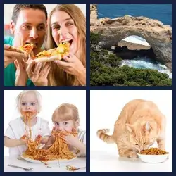 4 Pics 1 Word EATING