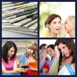 4 Pics 1 Word RUMOUR