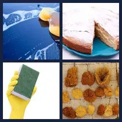 4 Pics 1 Word SPONGE