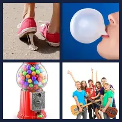 4 Pics 1 Word BUBBLEGUM