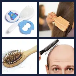 4 Pics 1 Word HAIRBRUSH