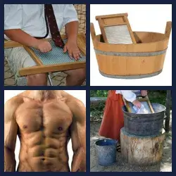 4 Pics 1 Word WASHBOARD