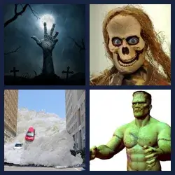 4 Pics 1 Word MONSTROUS