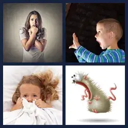 4 Pics 1 Word FRIGHT