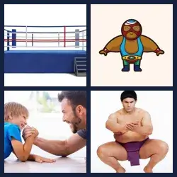 4 Pics 1 Word WRESTLING
