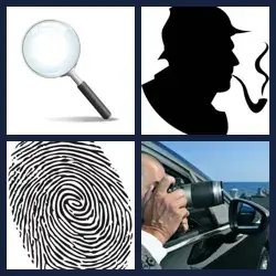 4 Pics 1 Word DETECTIVE