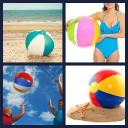 4 Pics 1 Word BEACHBALL