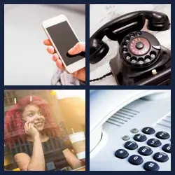 4 Pics 1 Word TELEPHONE
