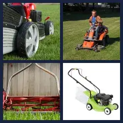 4 Pics 1 Word LAWNMOWER