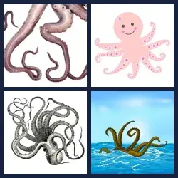 4 Pics 1 Word TENTACLES