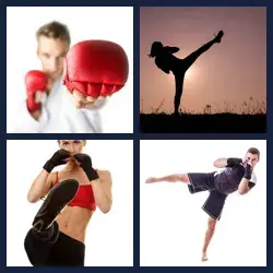 4 Pics 1 Word KICKBOXER