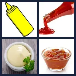 4 Pics 1 Word CONDIMENT