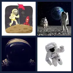 4 Pics 1 Word ASTRONAUT