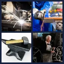4 Pics 1 Word METALWORK
