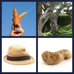 4 Pics 1 Word MISSHAPEN