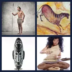 4 Pics 1 Word PRIMITIVE