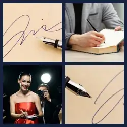 4 Pics 1 Word AUTOGRAPH