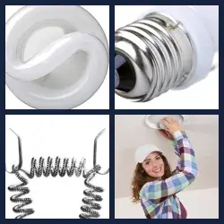 4 Pics 1 Word LIGHTBULB