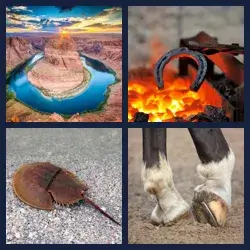 4 Pics 1 Word HORSESHOE