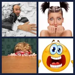 4 Pics 1 Word SCARED