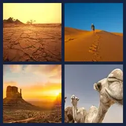 4 Pics 1 Word DESERT