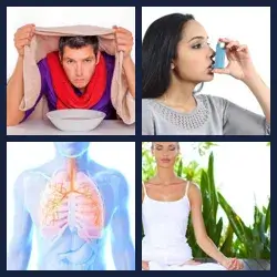 4 Pics 1 Word INHALE